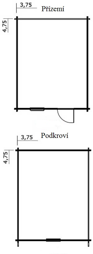 vikendova-zrubova-chatka-pohoda-s-podkrovim-podorys-300